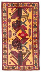 Vintage Hand-Knotted Area Rug 3’5″ x 6’4″ Traditional Oriental Wool Carpet