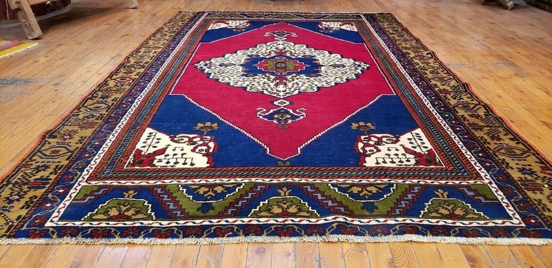Rare Antique 1900-1939's Wool Pile Natural Dye Hand-Knotted Area Rug 5'x7'10" gallery