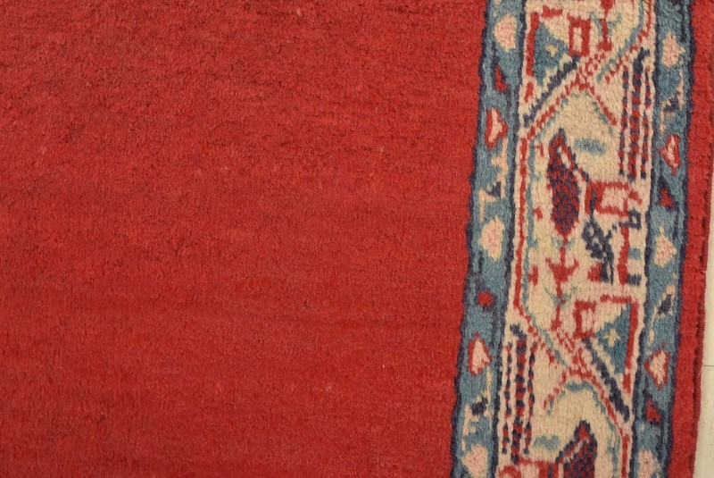 Vintage Oriental Runner 2’6” x 13’1” Red Wool Traditional Hand-Knotted Area Rug gallery