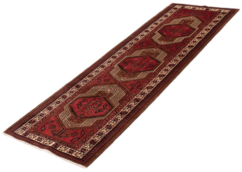 3'6" x 11'0" Vintage Hand-knotted Runner Rug Traditional Oriental Wool Carpet gallery