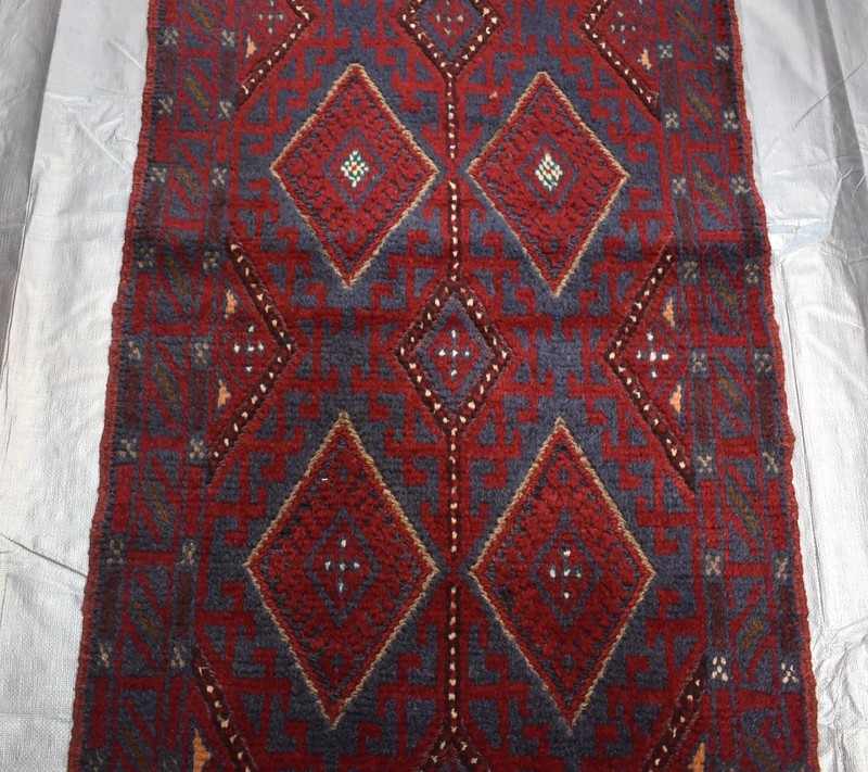 2x12 Antique Afghan Mushwani Runner Rug Hand Knotted Wool Persian Style Hallway gallery