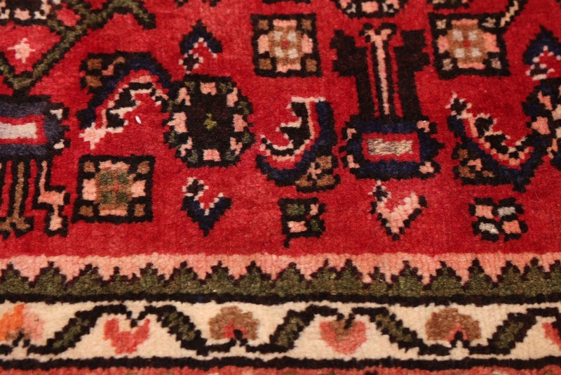 Vintage 3'6" x 4'11" Traditional Hand Knotted Vegetable Dye Wool Area Rug gallery