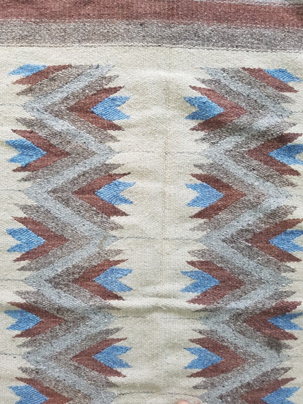 Vintage Handmade Traditional Beautiful Mexican Kilim Floor Rug Carpet 133x75 cm gallery