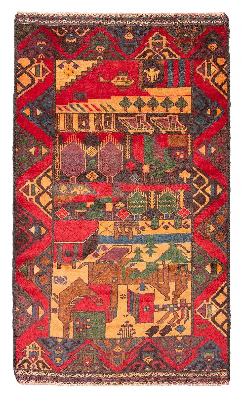 Traditional Vintage Hand-Knotted Area Rug 3'7" x 6'3" Oriental Wool Carpet gallery