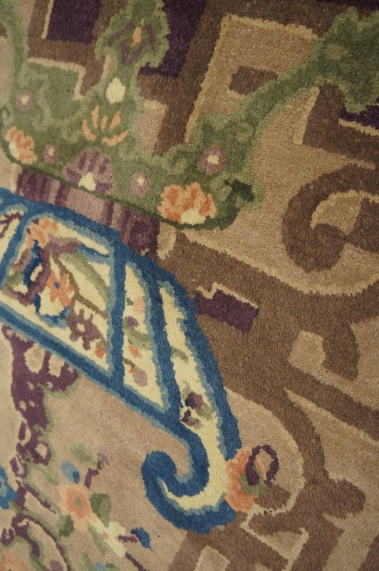 9X12 Antique Chinese Art Deco Wool Area Rug 1925 gallery