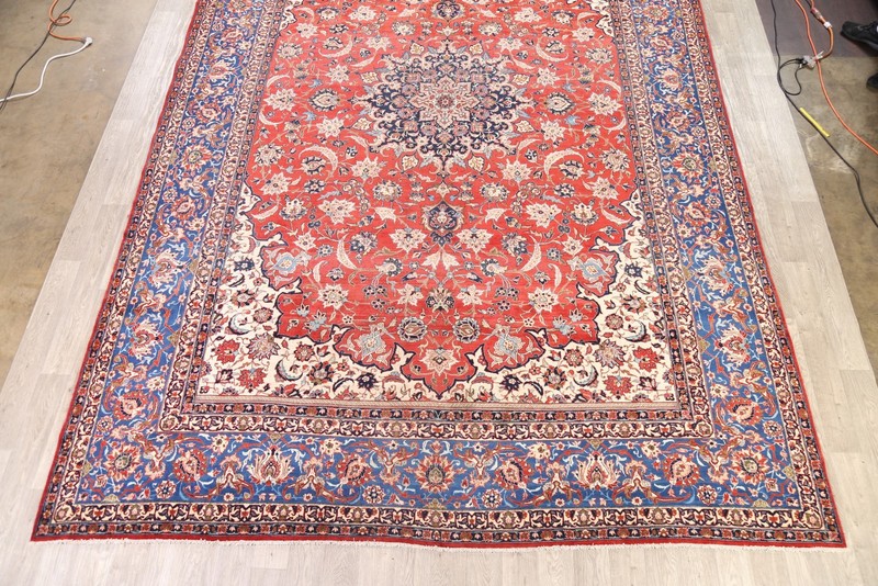 Traditional Antique Large Area Rug 11x16 Ft Handmade Vegetable Dye Wool Carpet gallery