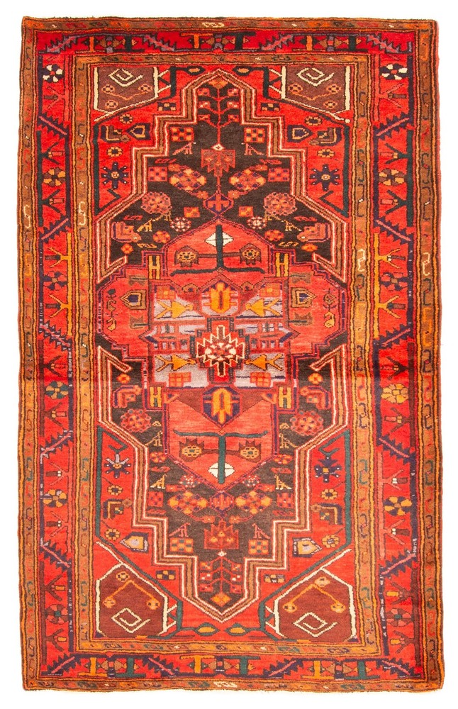 Traditional Vintage Hand-Knotted Carpet 4'5" x 8'4" Wool Area Rug