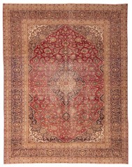 Vintage 9’8″ x 12’4″ Traditional Hand Knotted Vegetable Dye Wool Area Rug