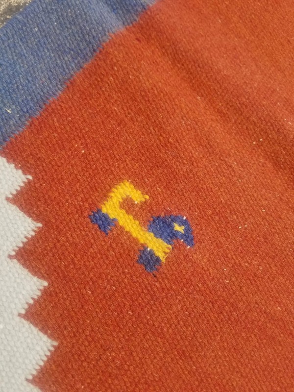 Fine Vintage Traditional Hand Made Gabbeh Wool Multicolor Kilim 133x68cm gallery
