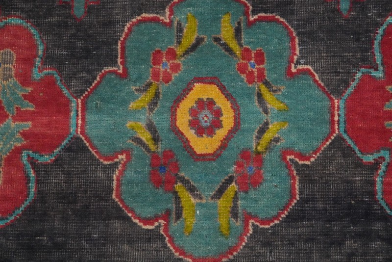 Traditional Geometric Handmade Wool Accent Rug 4x5 ft Vintage Foyer Carpet gallery