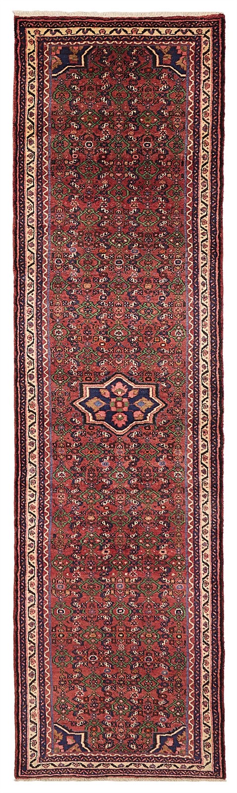 2'9" x 10'4" Vintage Hand-knotted Runner Rug Traditional Oriental Wool Carpet gallery