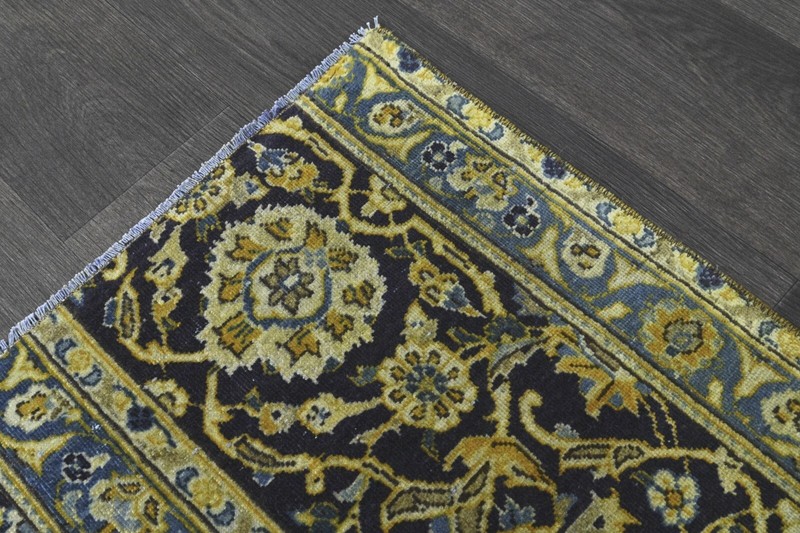 Vintage Turkish Runner Rug 3x9ft Wool Anatolian Handmade Hallway Oushak YELLOW gallery
