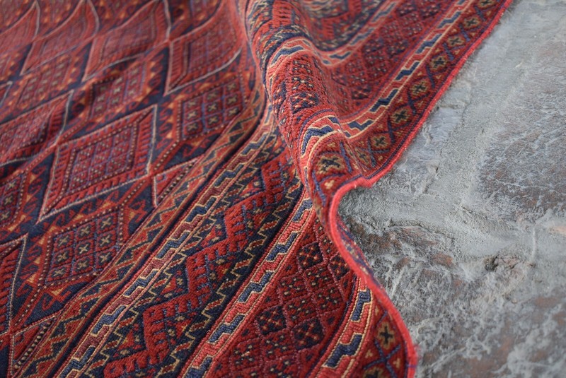 4'9 x 5'10 Fine quality handmade vintage afghan moshvani rug, Best tribal rug gallery