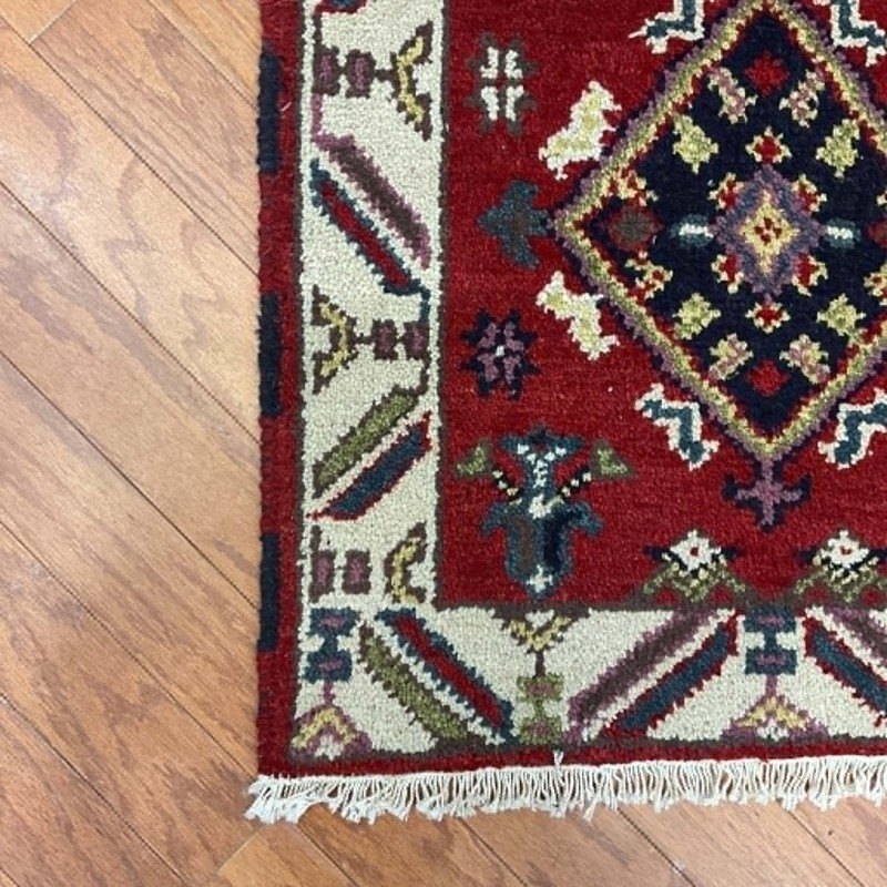 Handmade Indo Kazak Wool Rug 2' X 3' gallery