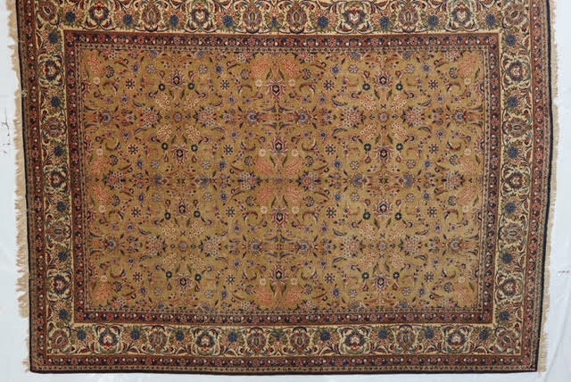 ANTIQUE KESHAN CARPET, 9'10" x 13'1" gallery