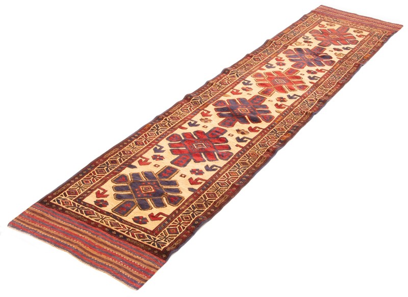 2'10" x 12'2" Vintage Hand-knotted Runner Rug Traditional Oriental Wool Carpet gallery