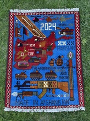 Handmade Afghan War Rug 2024 Tribal Military Design Wool Carpet