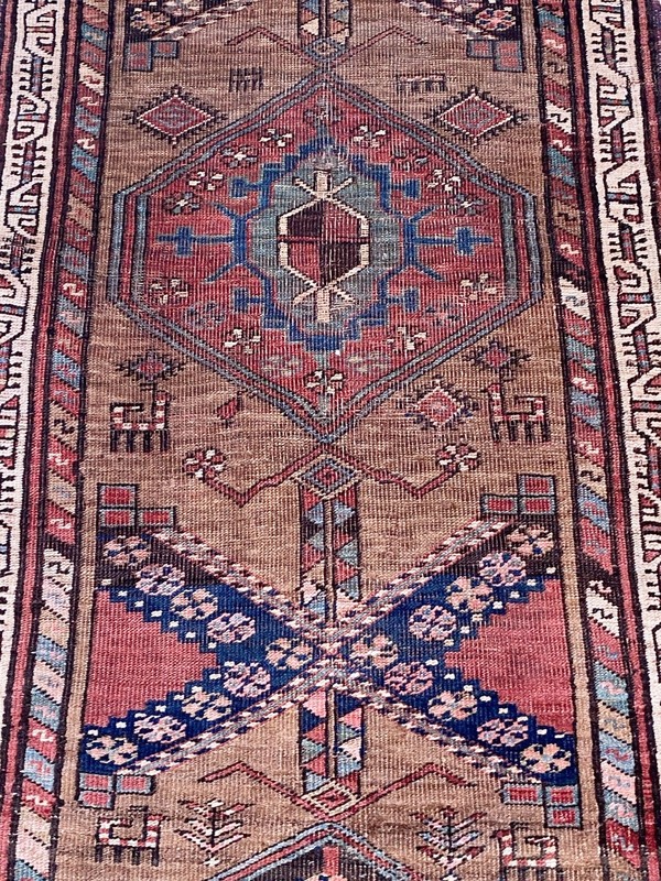 #520 Vintage Tribal Kurdish Runner Rug | 3'16x 11.12 ft gallery