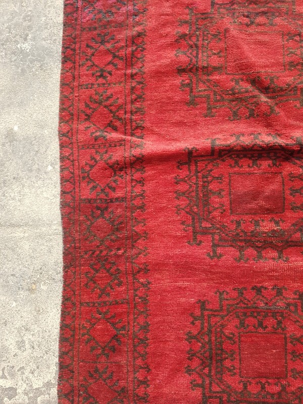 Vintage Hand Made Traditional Rug Oriental Wool Multicolor Carpet 260x105 cm gallery