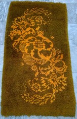 Vintage Mid-Century Scandinavian: Long-Pile Rya Shags, Traditional Rug (2×4 ft.)
