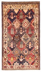 Vintage Hand-Knotted Area Rug 4’9″ x 9’2″ Traditional Oriental Wool Carpet