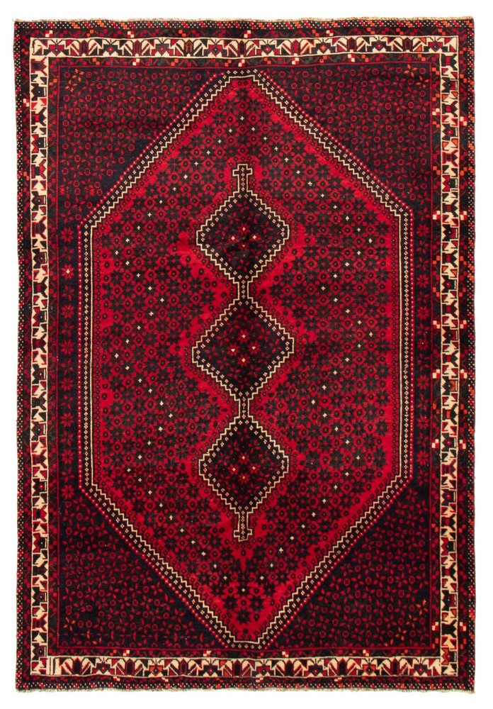 Vintage Hand-Knotted Area Rug 6'6" x 9'5" Traditional Oriental Wool Carpet