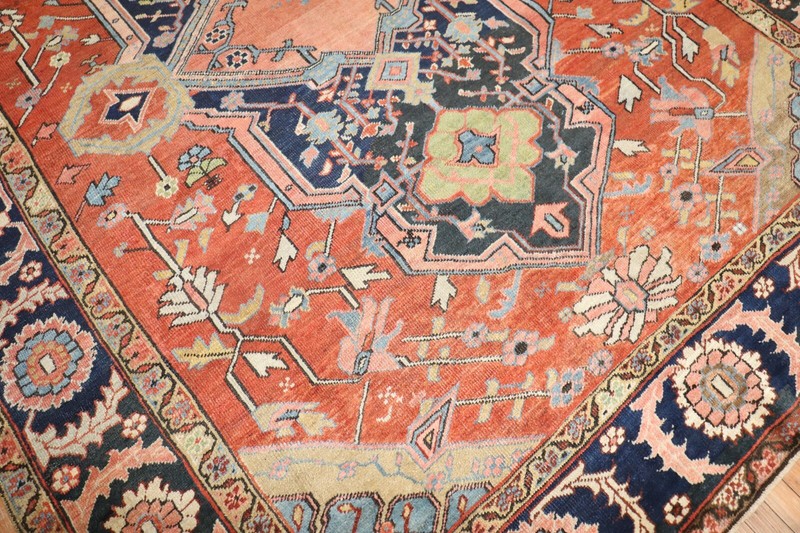 Antique Dated & Signed Heriz Rug 8'3''x11' gallery