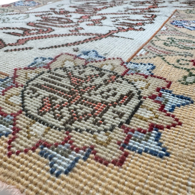 Vintage Handmade Middle Eastern Islamic Calligraphy Wall Rug Wool Textile art gallery