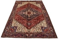 Vintage Tribal Rug 8’5” x 10’10” Red Wool Traditional Hand-Knotted Carpet