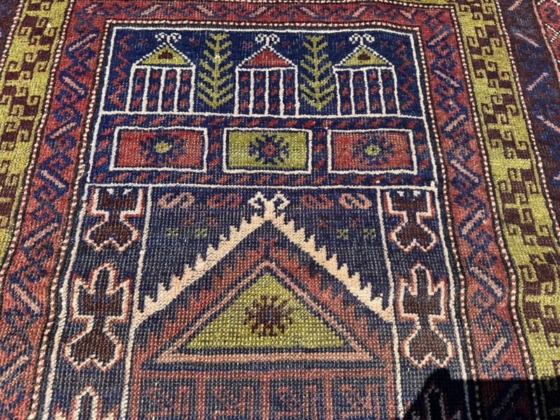 3x5 Hand Knotted Afghan Baluchi Area Rug Antique Geometric Persian Rustic Carpet gallery