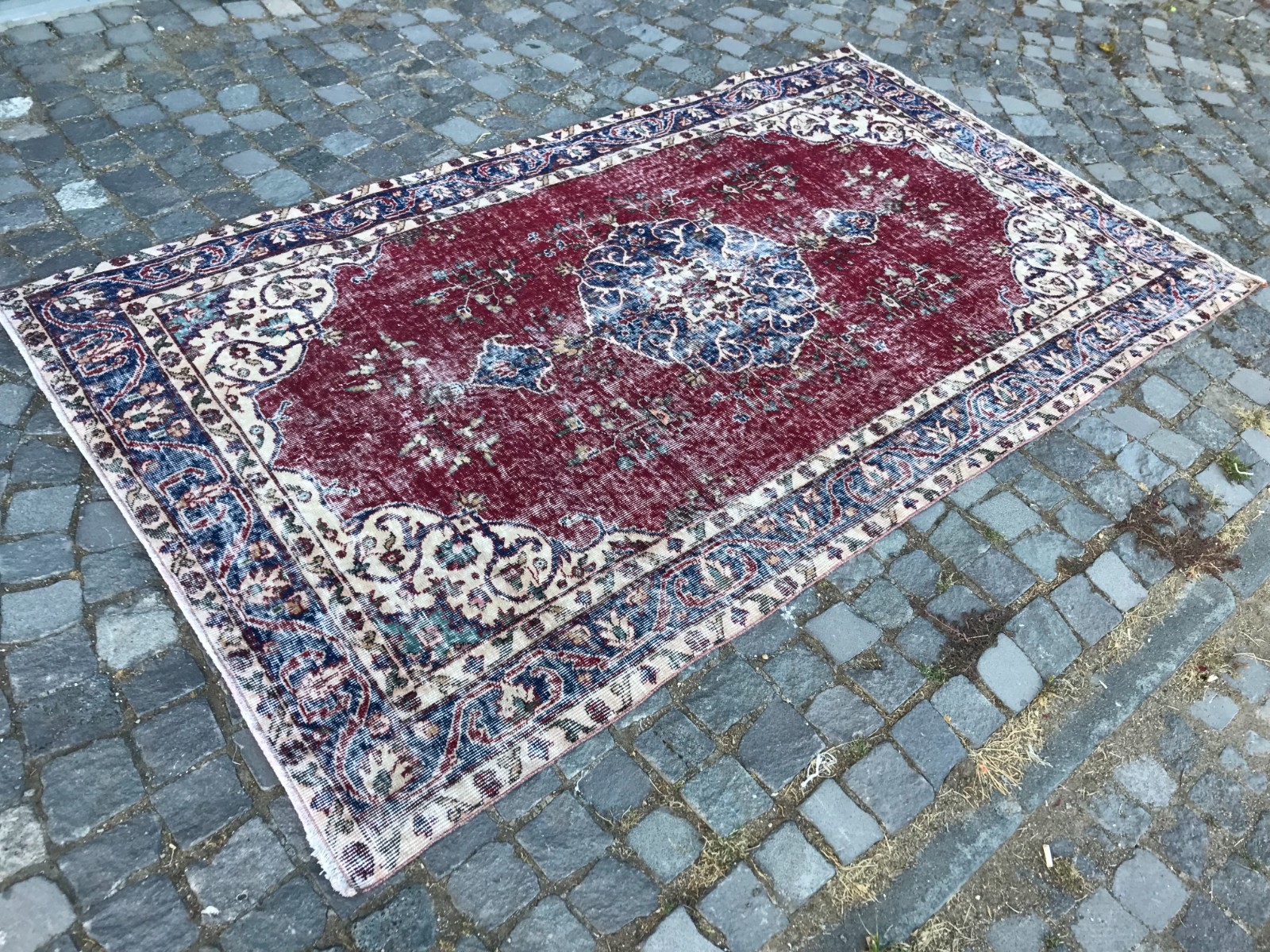 Turkish Vintage Rug, Handmade Wool Rug, Bohemian Large Rug, 4,6 x 8,2 ft gallery