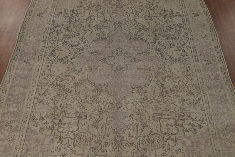 Distressed Wool Classic Area Rug 10x13 Muted Vintage Hand-made Room Size Carpet gallery