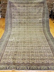 Beautiful Cr1930-1939s Antique Wool Muted Colors Floral Hereke Rug 6’5”x 9’3”