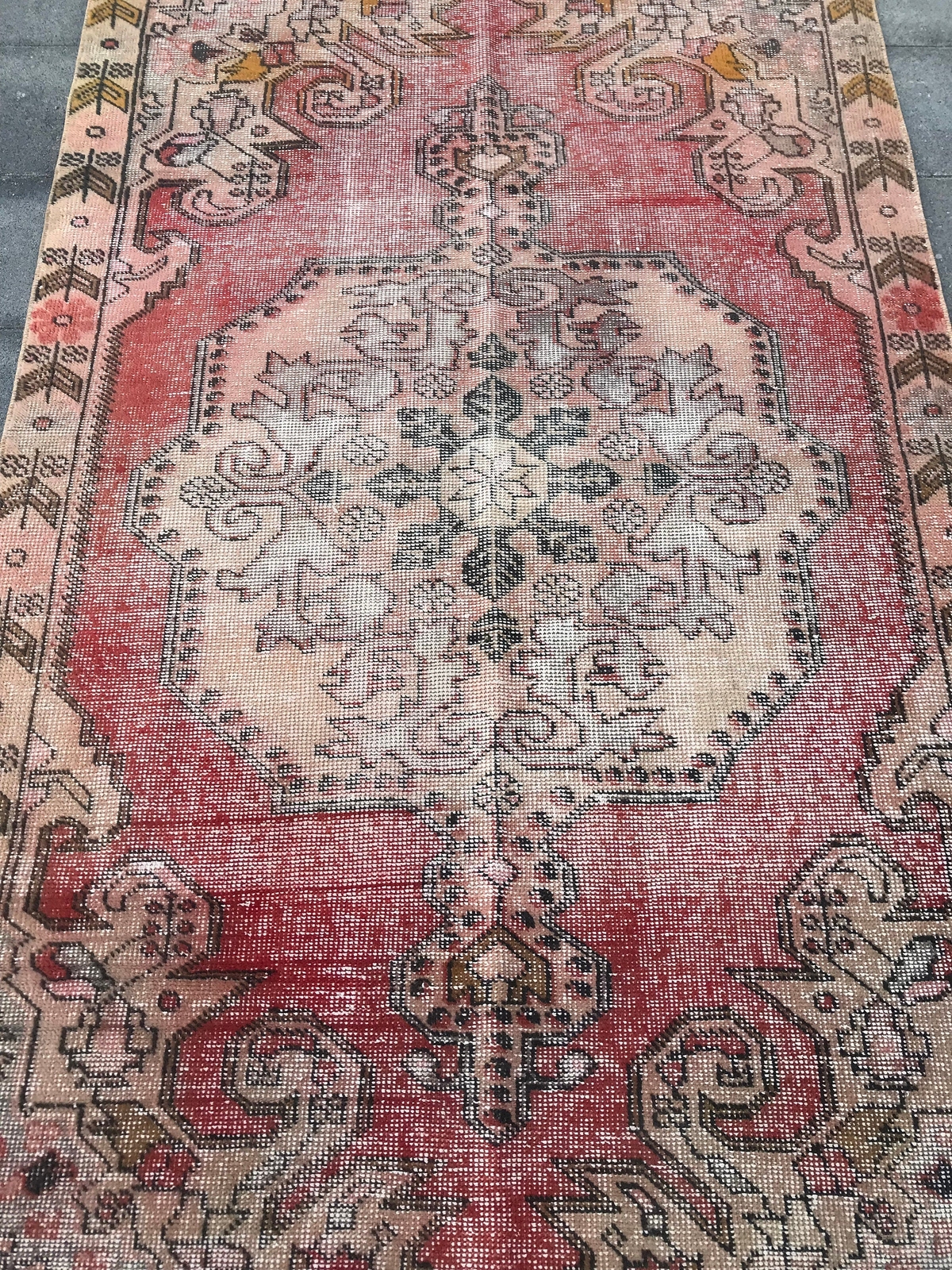Pink Turkish Rug , Pink Vintage Rug , Turkish Area Rug , Oriental Rug , Wool Are gallery