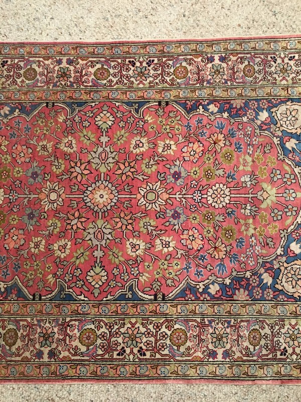 One Thousand One Flower Silk on Silk Hand Knotted Turkish Kayseri Ipek Rug W COA gallery
