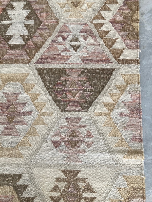 Vintage Traditional Handmade Beautiful Turkish Kilim Floor Rug Carpet 245x156 cm gallery