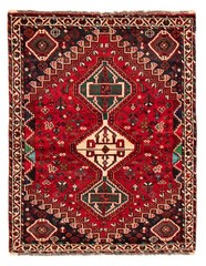 Vintage Hand-Knotted Area Rug 3’10” x 5’1″ Traditional Wool Carpet