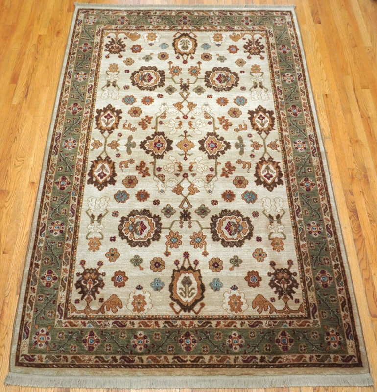 Authentic Original Karastan Ivory Oushak # 700-721 Wool Pile Rug 5'9" x 9' gallery