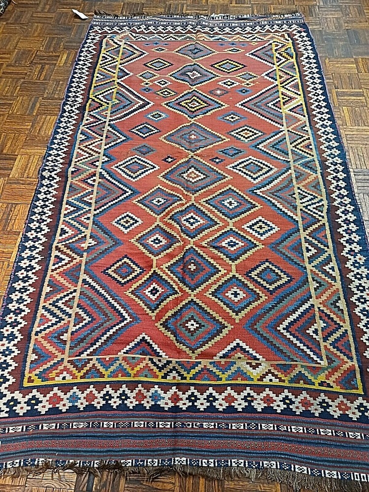 Qashgai Kilim, 5'0 x 8'9"/153 x 267 cm., ca. 1885