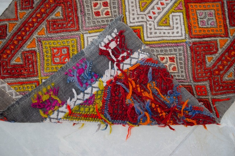 Vintage Rug, Antique Rug, Handmade Rug, Turkish Rug, Braided Kilim, Jajim, 2 x 3 gallery