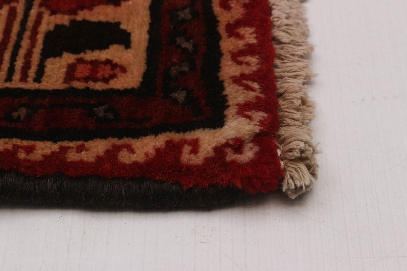 3'8" x 10'4" Vintage Hand-knotted Runner Rug Traditional Oriental Wool Carpet gallery