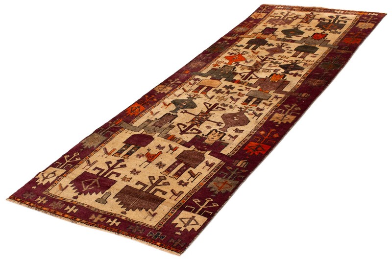 Vintage Hand-Knotted Area Rug 4'8" x 12'6" Traditional Oriental Wool Carpet gallery