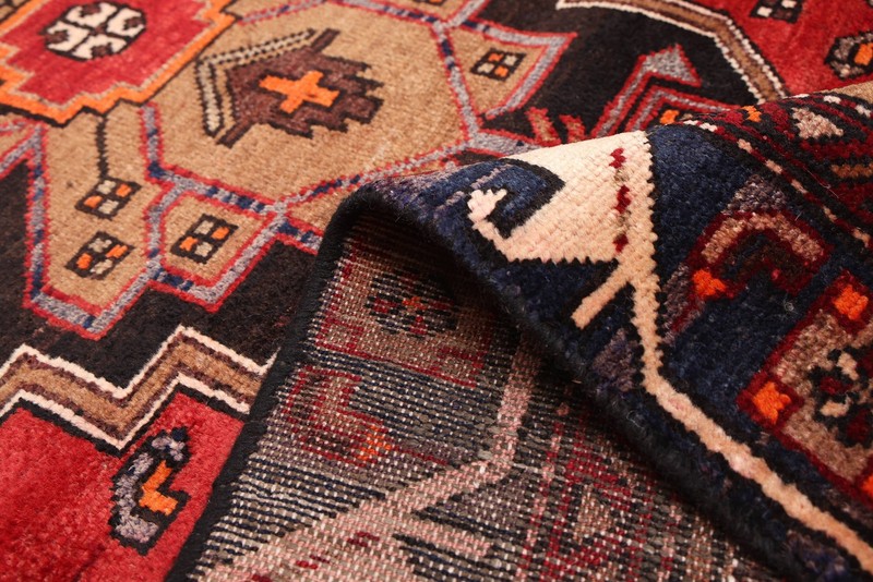 Vintage Hand-knotted Runner Rug 3'9" x 8'6" Traditional Oriental Wool Carpet gallery