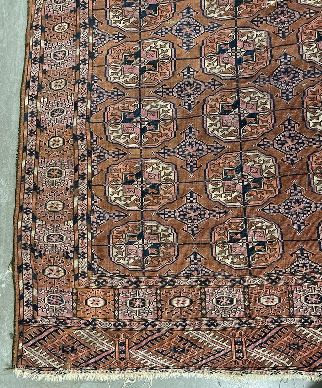 Antique Bokhara Rug 48”x77” Hand-knotted Wool In A Classic Pattern gallery