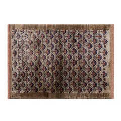 Vintage Handmade Wool Rug, 106×145 cm (3.5×4.8 ft), Tulu Flokati Rug, 60+ Yr,