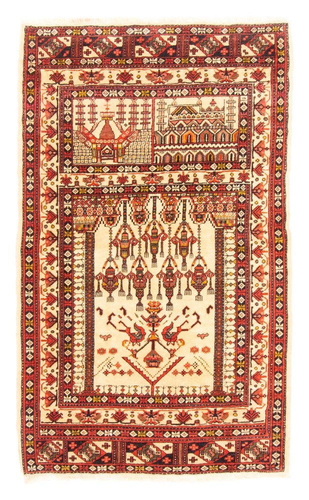 Traditional Vintage Hand-Knotted Area Rug 2'8" x 4'5" Oriental Wool Carpet