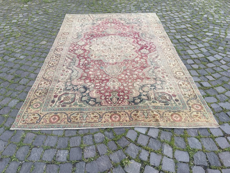 Bohemian Large Rug, Turkish Vintage Rug, Handmade Wool Rug, 6,1 x 9,5 ft gallery