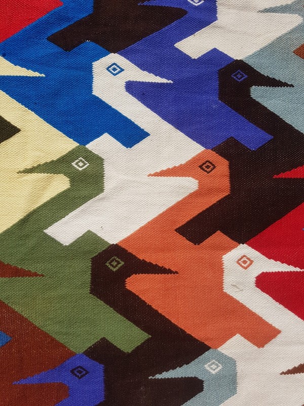 Vintage Traditional Handcrafted Polish Pictorial Rug for Home Décor 91x68 cm gallery