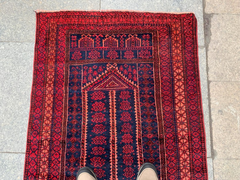 3'1'' x 5'2'' Vintage Natural Rug Village Rug Handmade Carpet.SKU:P1220 gallery