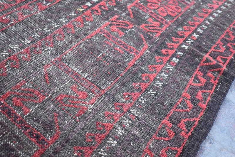 1900s Antique Hand Knotted Rug 7x12 ft Large Vintage Oriental Afghan Area Carpet gallery